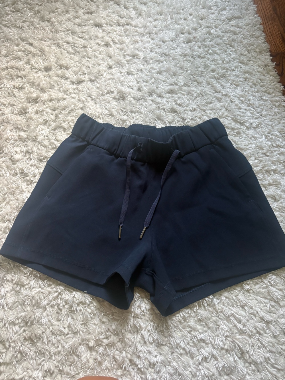 lululemon Navy Athletic Drawstring Shorts